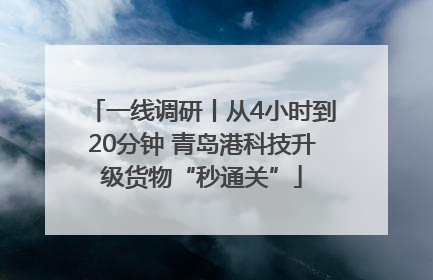 一线调研丨从4小时到20分钟 青岛港科技升级货物“秒通关”